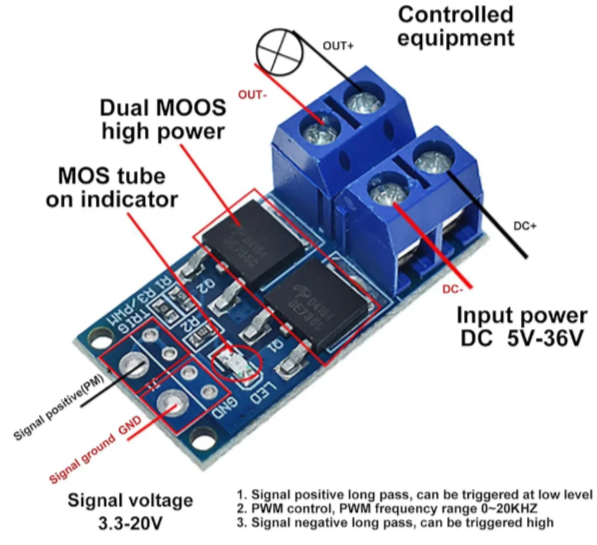 Dual High-Power MOSFET Trigger Switch Module
